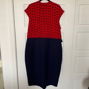 ✨NEW✨ NY&C Woman’s Red & Navy Blue Sheath Dress
